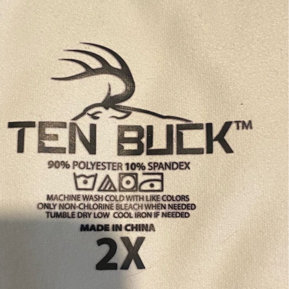 Men’s Ten Buck camo 1/4 zip tech 100% poly fleece shirt NWT size 2XL | hunting | - Picture 5 of 8